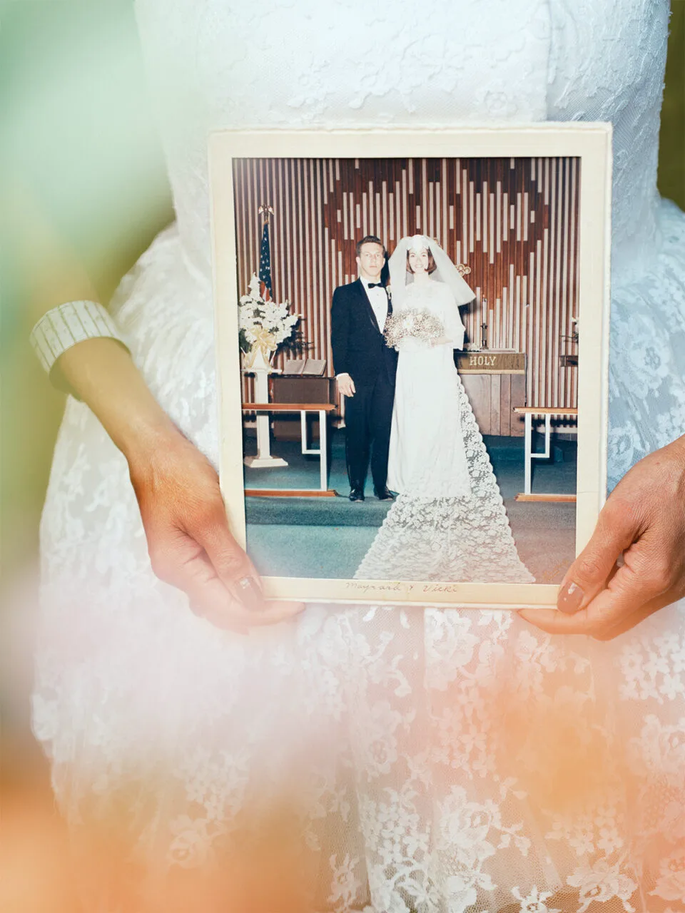 A vintage wedding photo