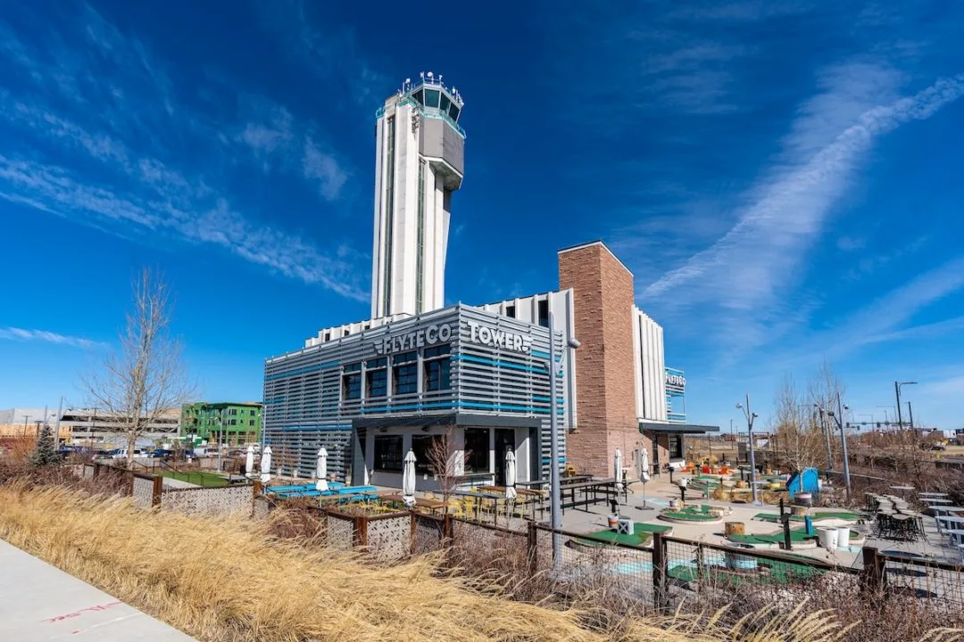 FlyteCo Tower's patio and the current air control tower