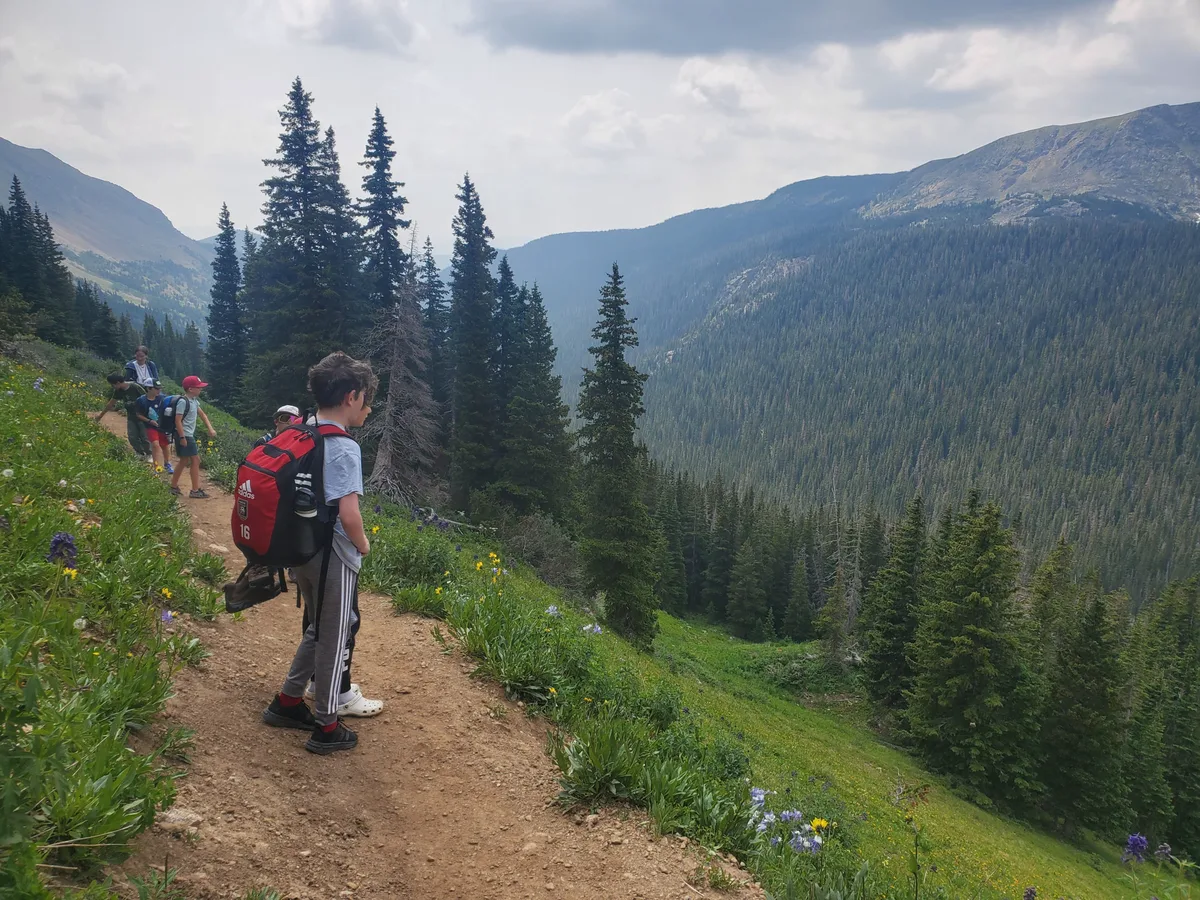Kids on a trail outside Nederland