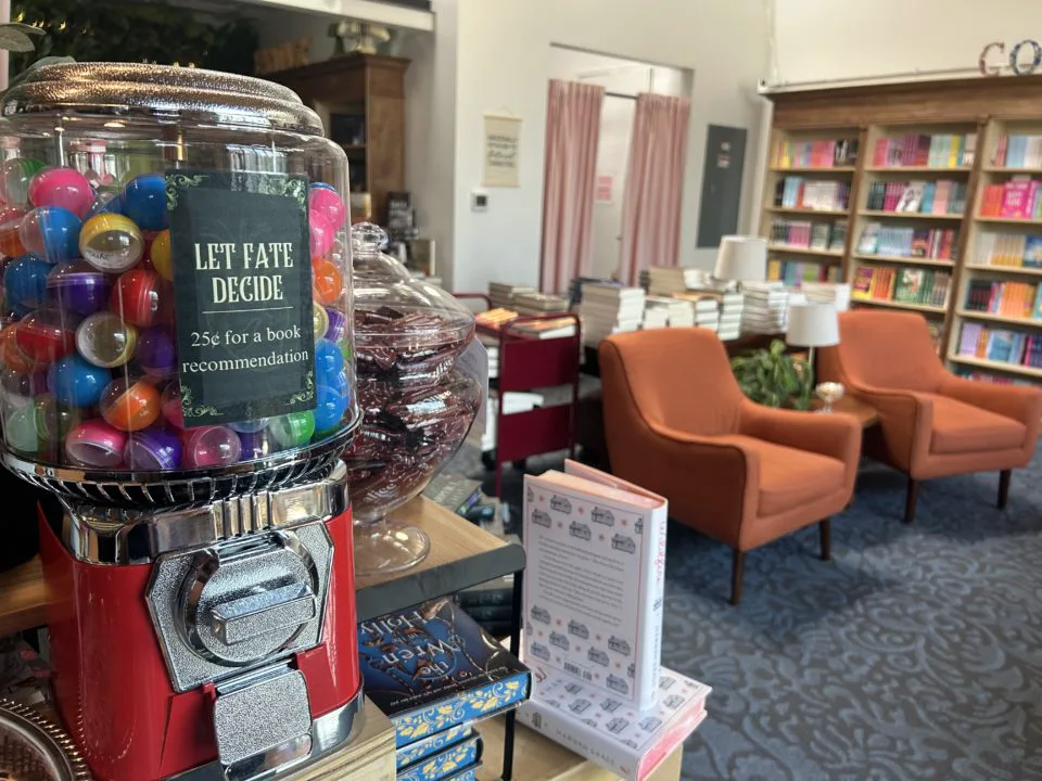 gumball machine filled with book recommendations