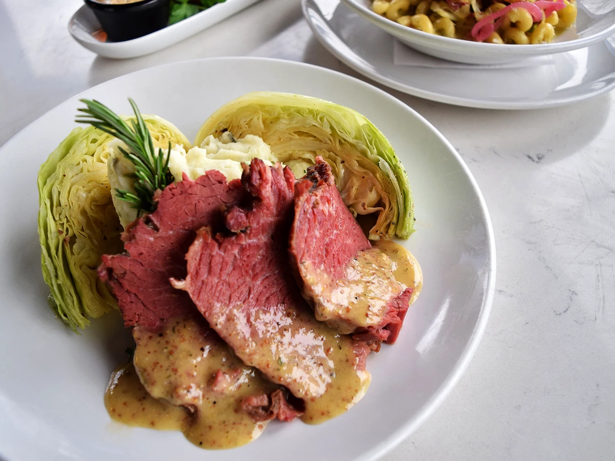 Corned beef on a plate