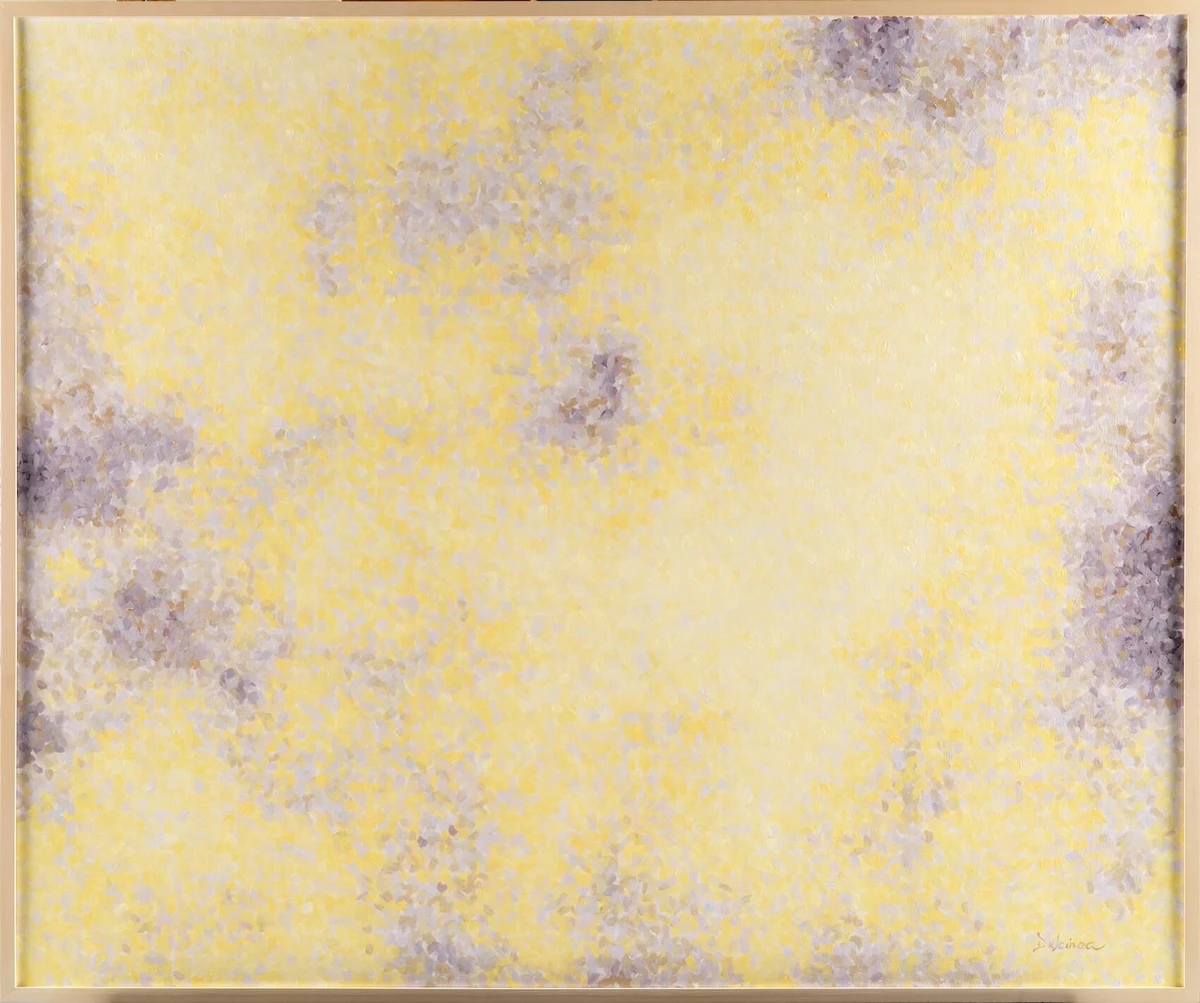 Yellow and purple impressionist-style painting