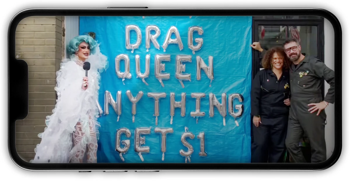 A phone with Jessica L’Whor on the screen