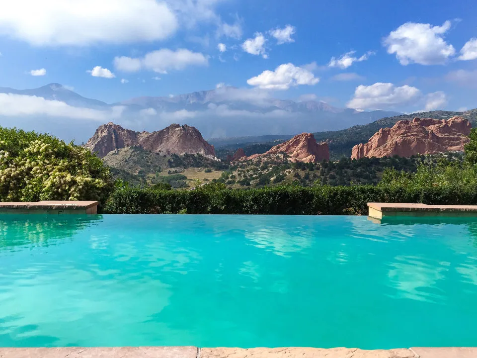 The infinity pool at Garden of the Gods Resort and Club