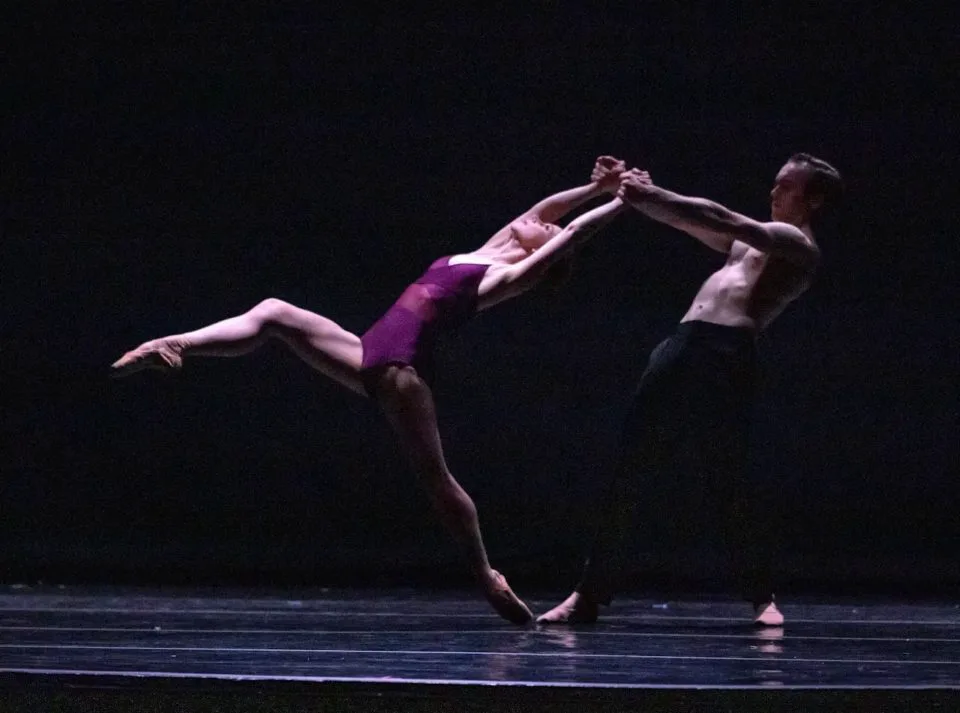 Two dancers on stage