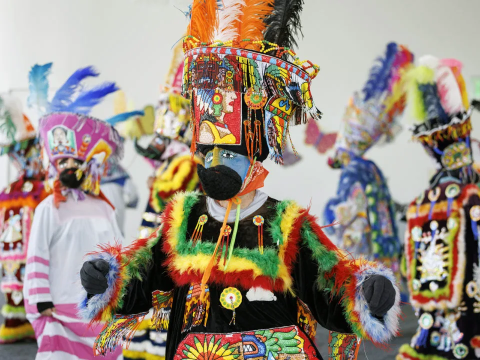 Traditional dancers at Día del Niño at the Denver Art Museum