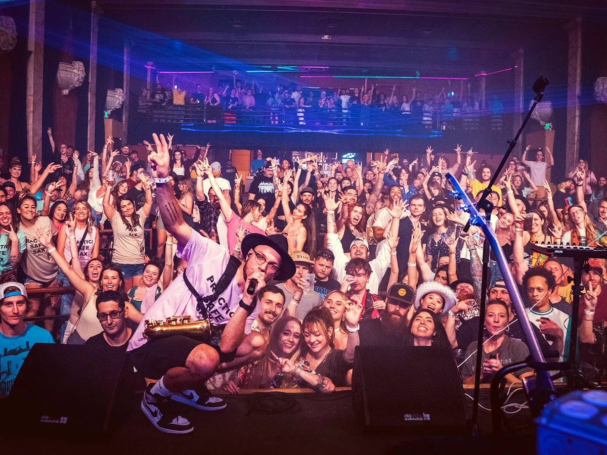 A sold-out Orchestrator concert at the Bluebird Theater in Denver