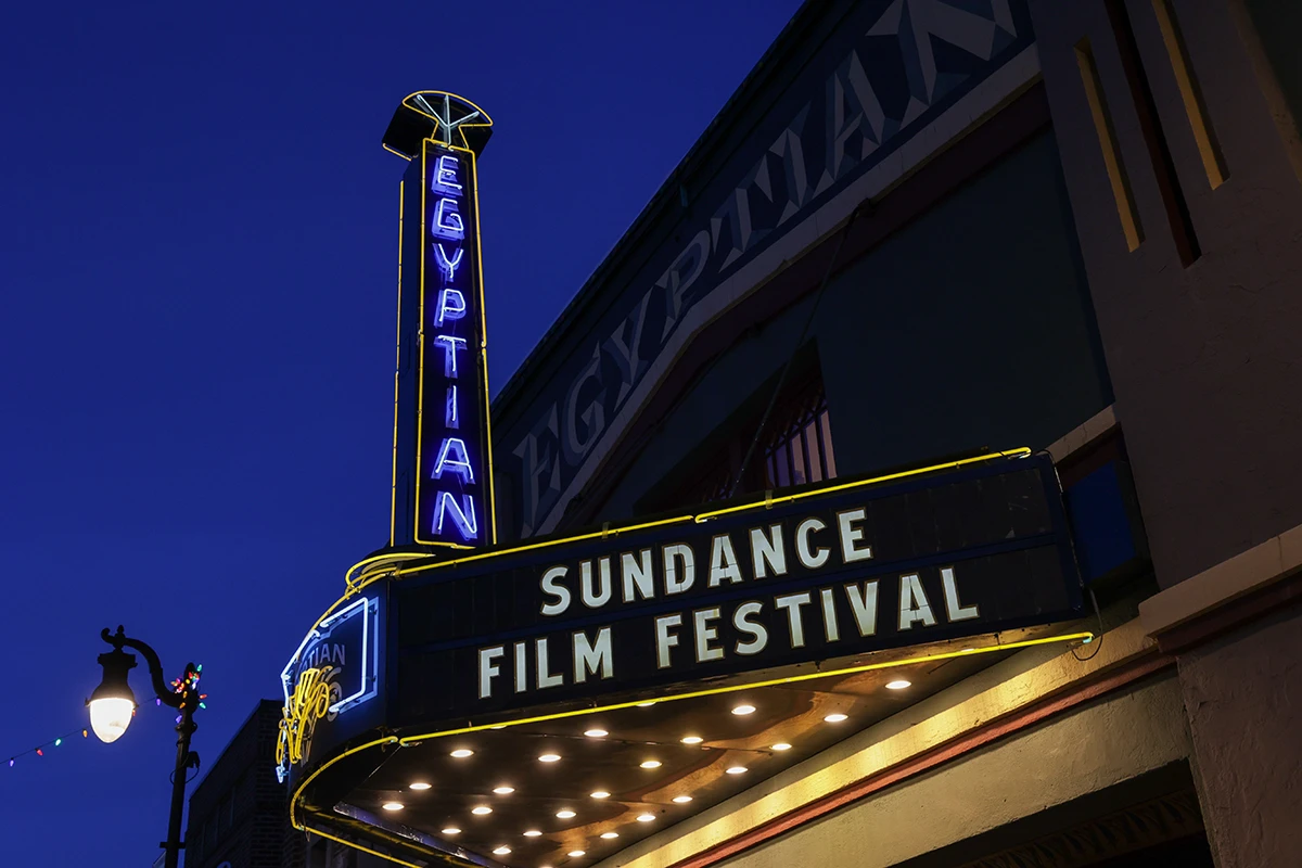 The marquee at Park City's Egyptian Theatre reads Sundance Film Festival