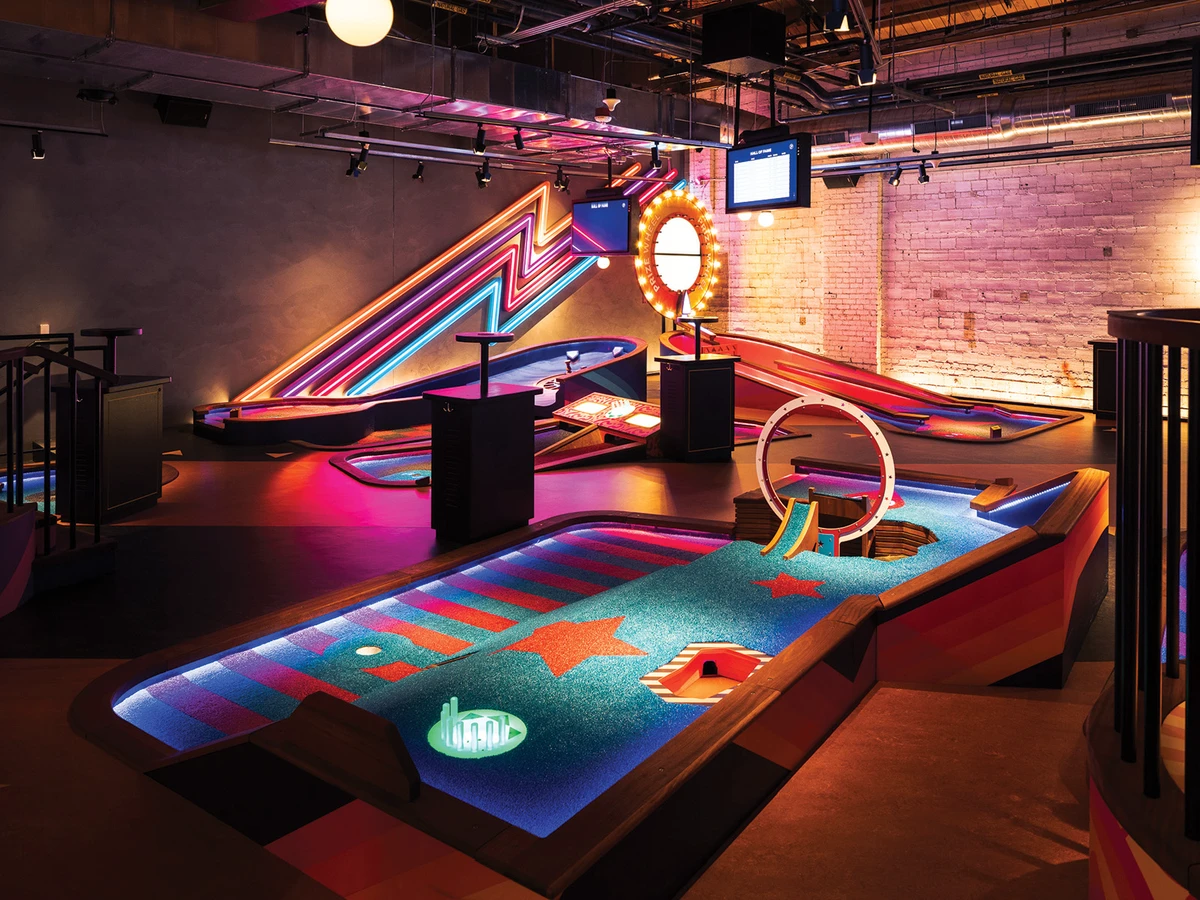 architectural shot of mini golf
