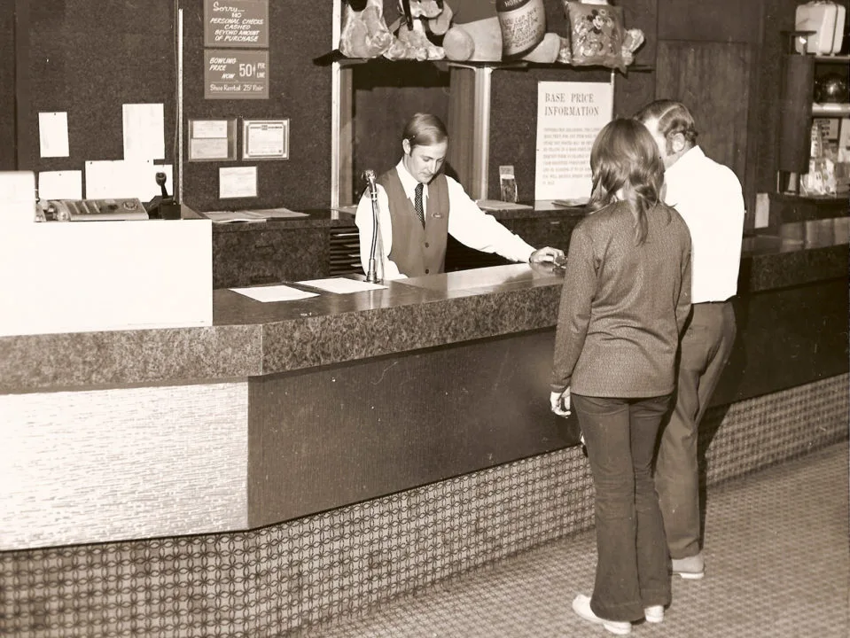 The bowling desk at Celebrity Sports Desk