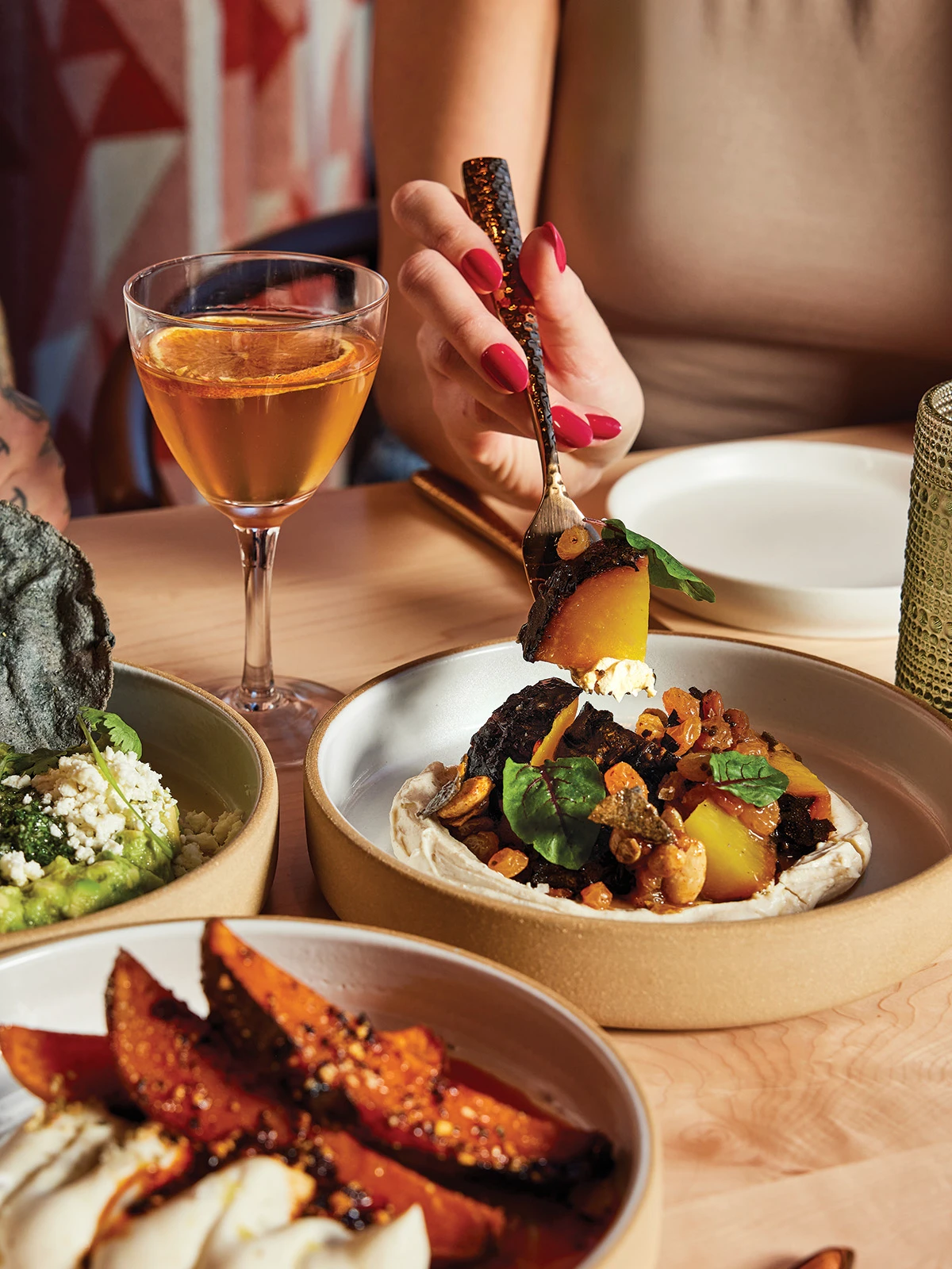 Alma Fonda Fina's spread of dishes