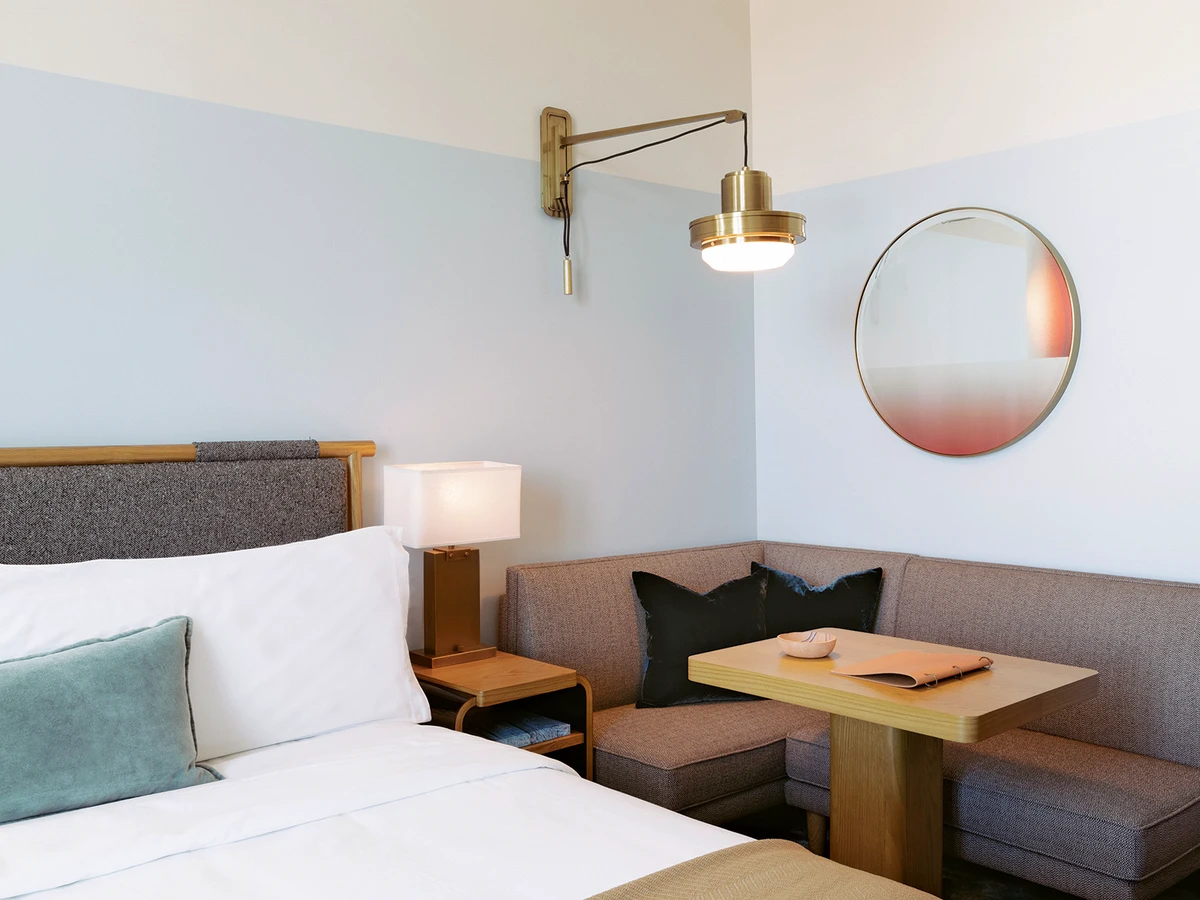 Room, couch by bed, at Clayton