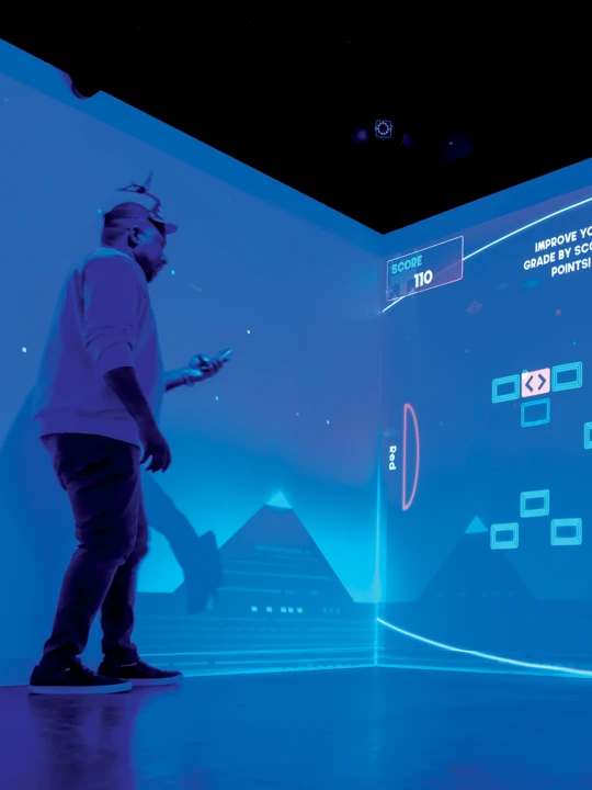 Man playing game
