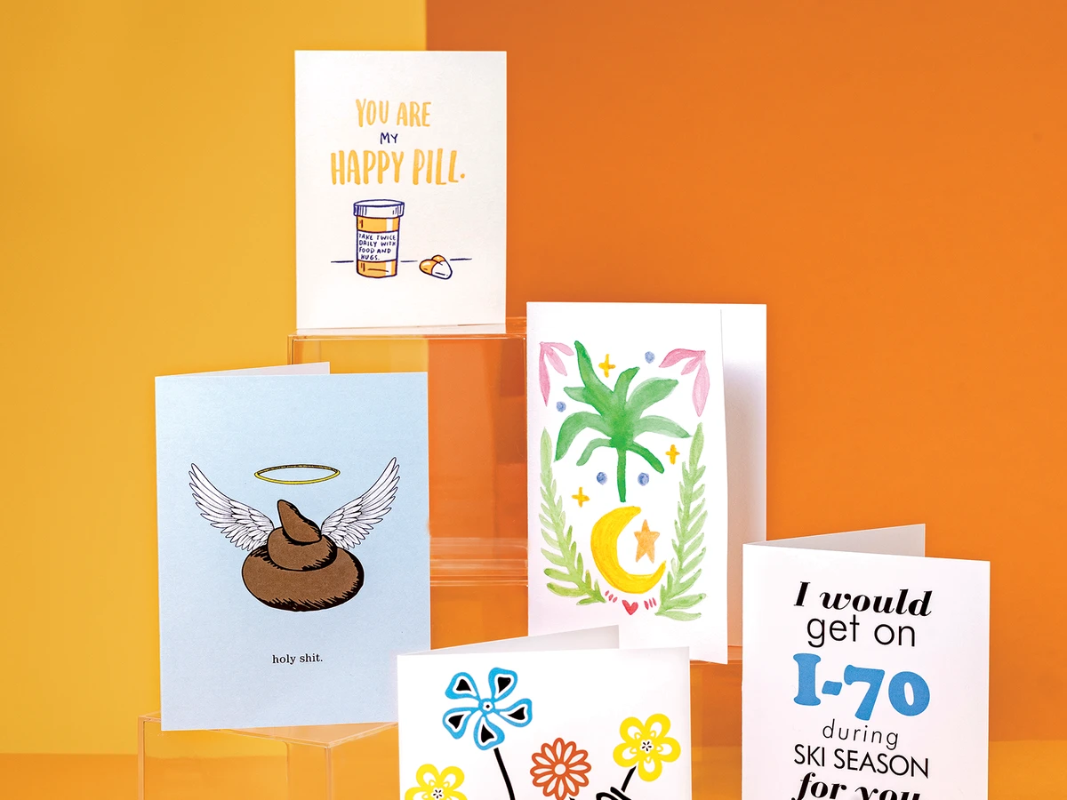 cards on orange