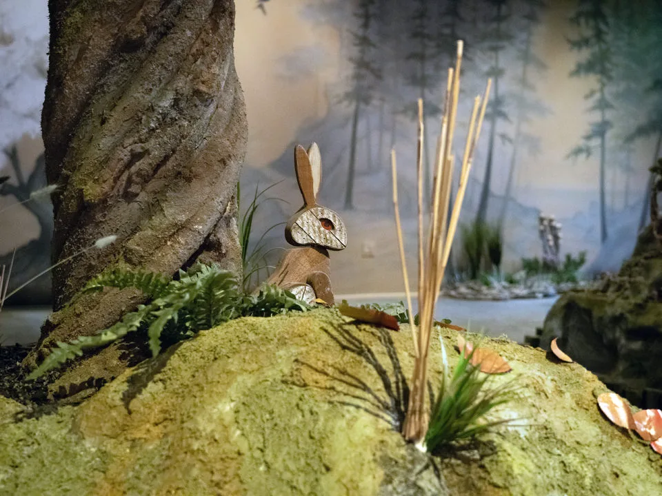 A rabbit at “Shiki Dreams,” a new permanent art exhibit at Prismaji