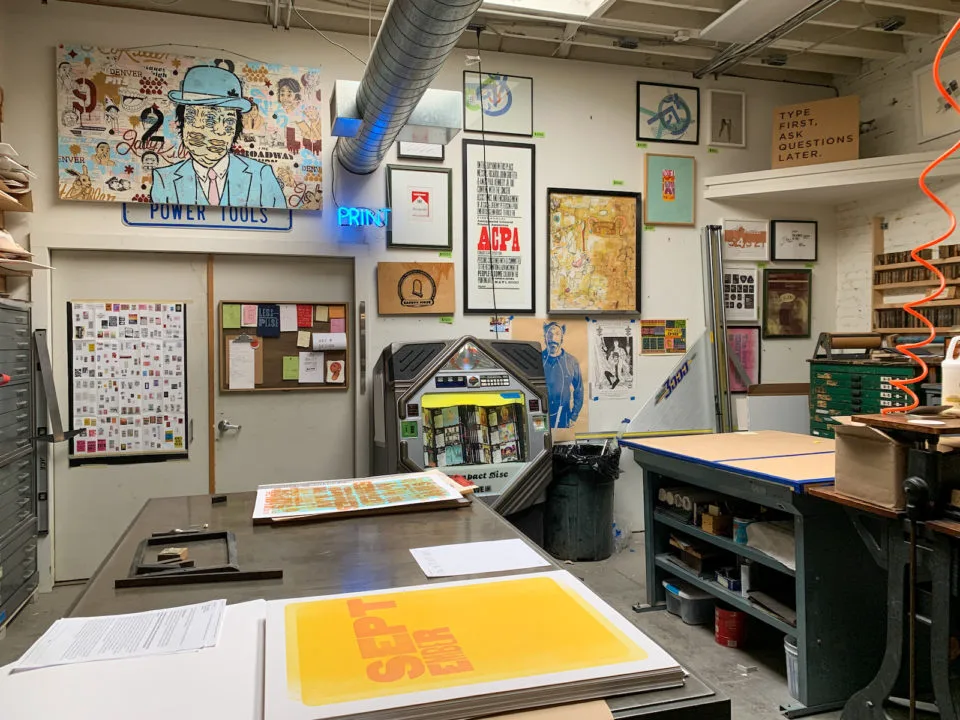 The work room at Shop at MATTER.