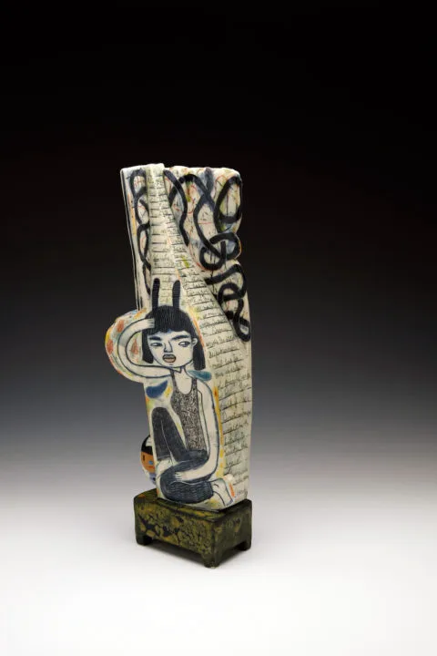 A ceramic piece of art