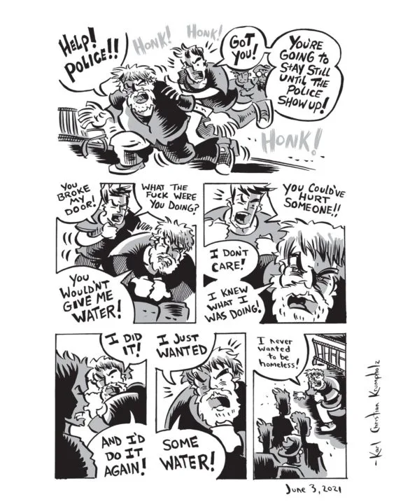 Excerpt from the series 'The Lighthouse in The City.' Illustration by Karl Christian Krumpholz.