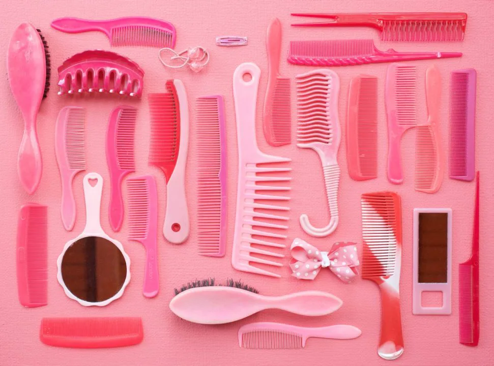 Tom Kiefer Pink Combs and Brushes