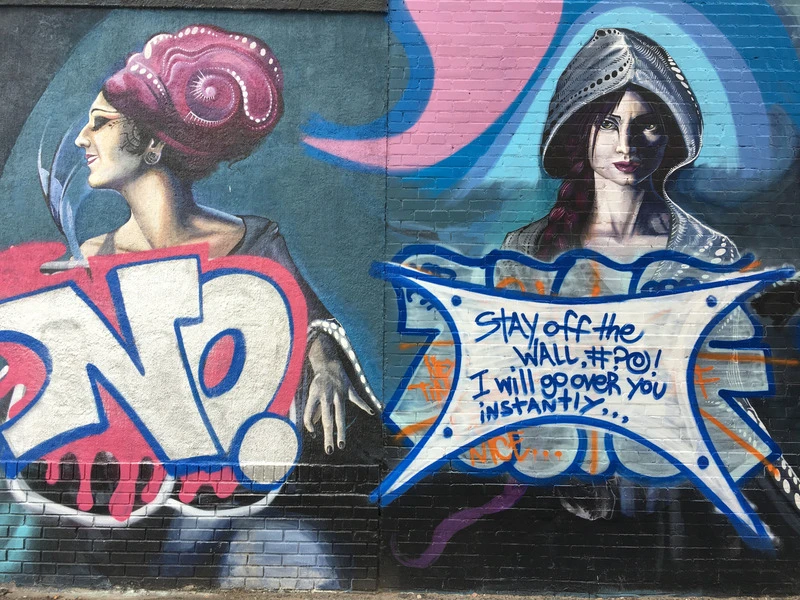 competing street art