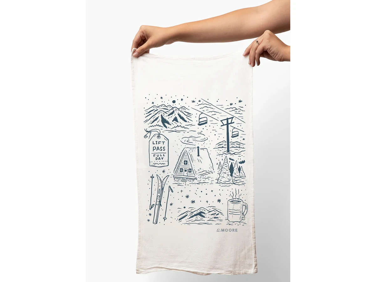 Moore Collection Ski Time Tea Towel